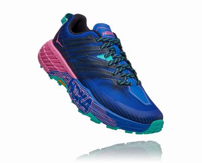 Hoka One One Women's Speedgoat 4 Hiking Shoes Blue/Pink (HO4173) Australia